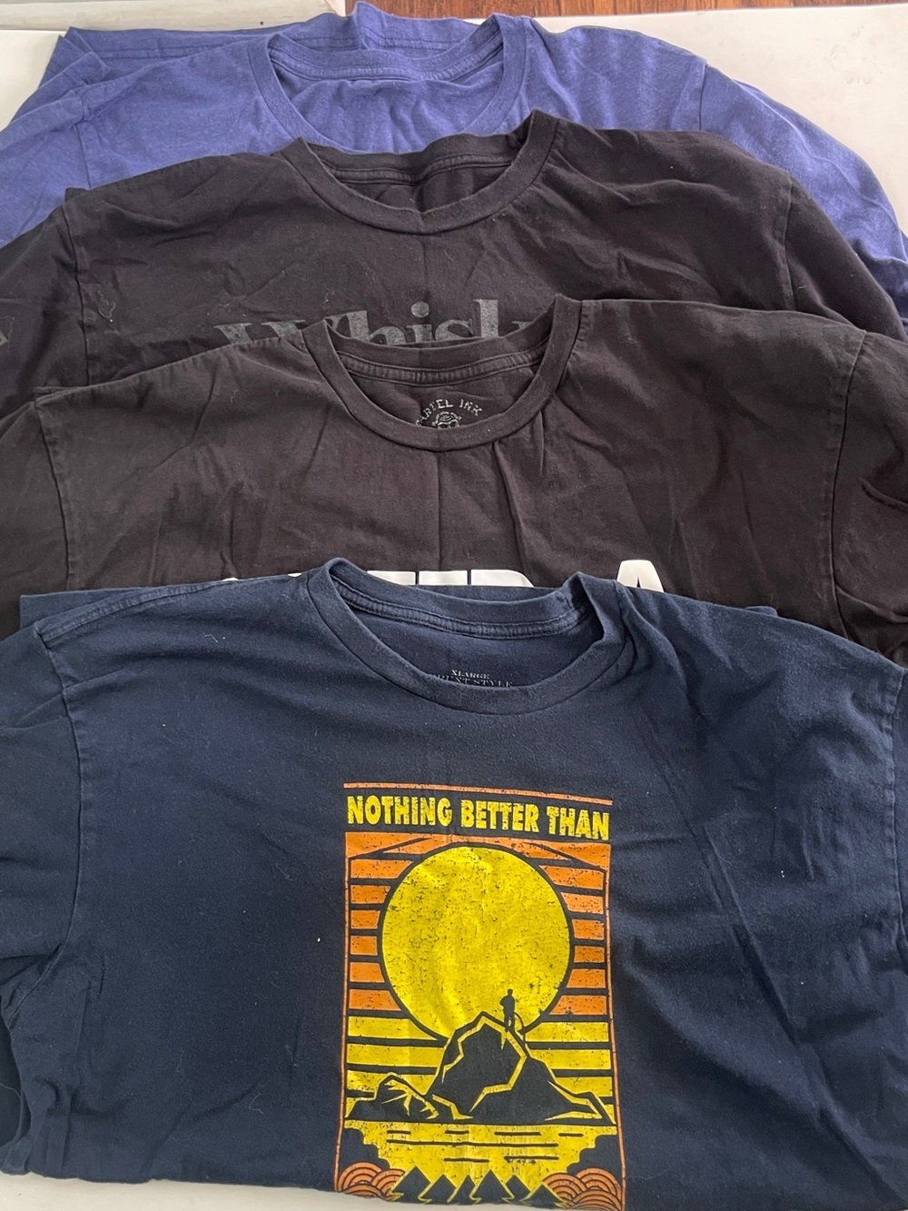 Grunt Style Men's XL Lot Of 4 Graphic T-Shirt Patriotic Whiskey Manly Funny